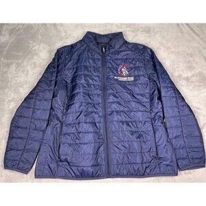US Dressage Finals Quilted Jacket Blue Womens 2XL Core365 Logo Equestrian